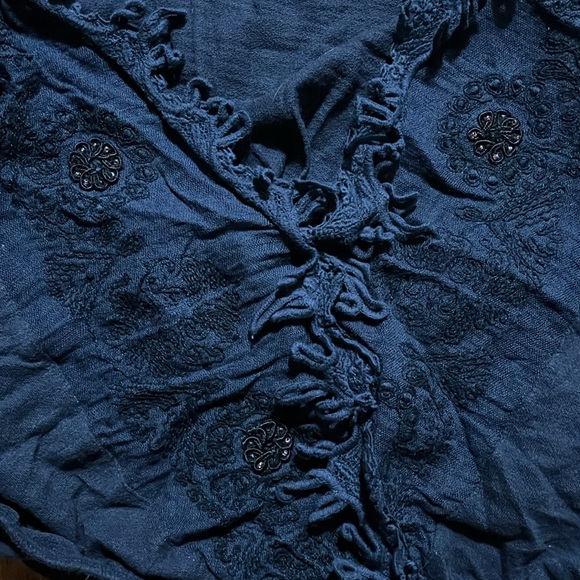 Free People peasant blouse with front detailing, size S - Picture 3 of 5